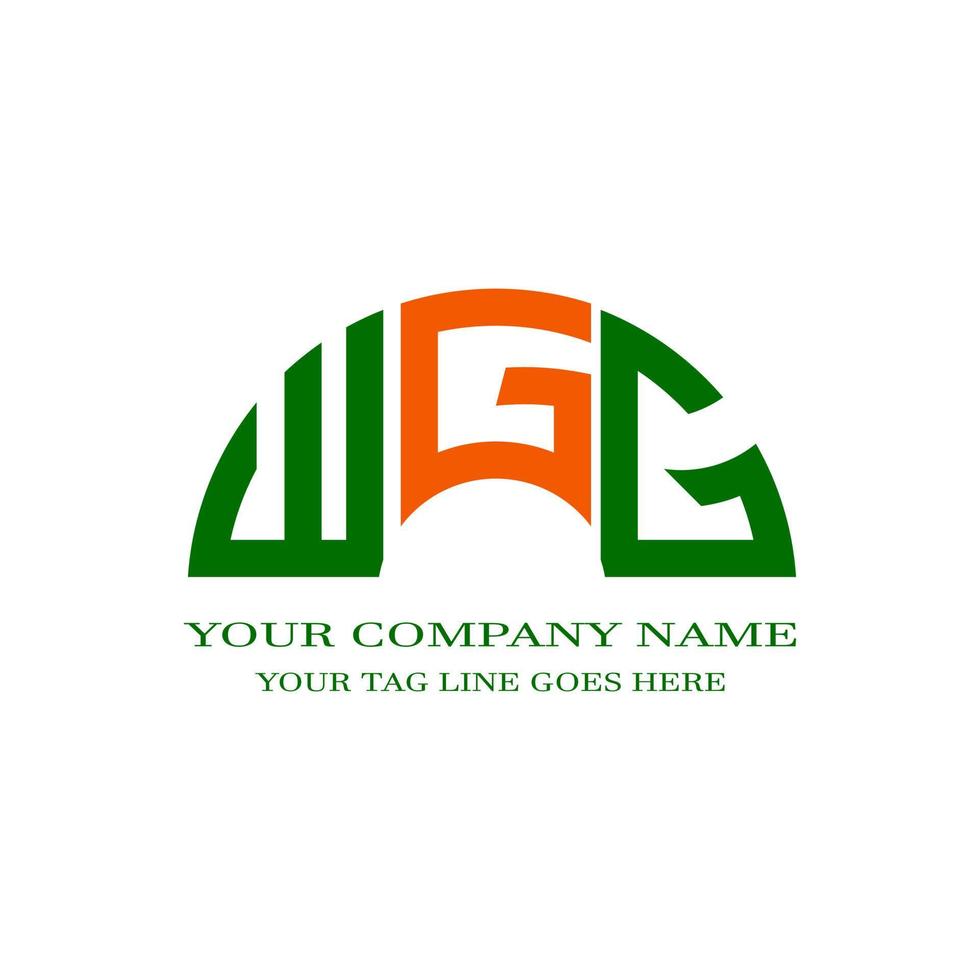 wgg lettera logo design creativo con grafica vettoriale