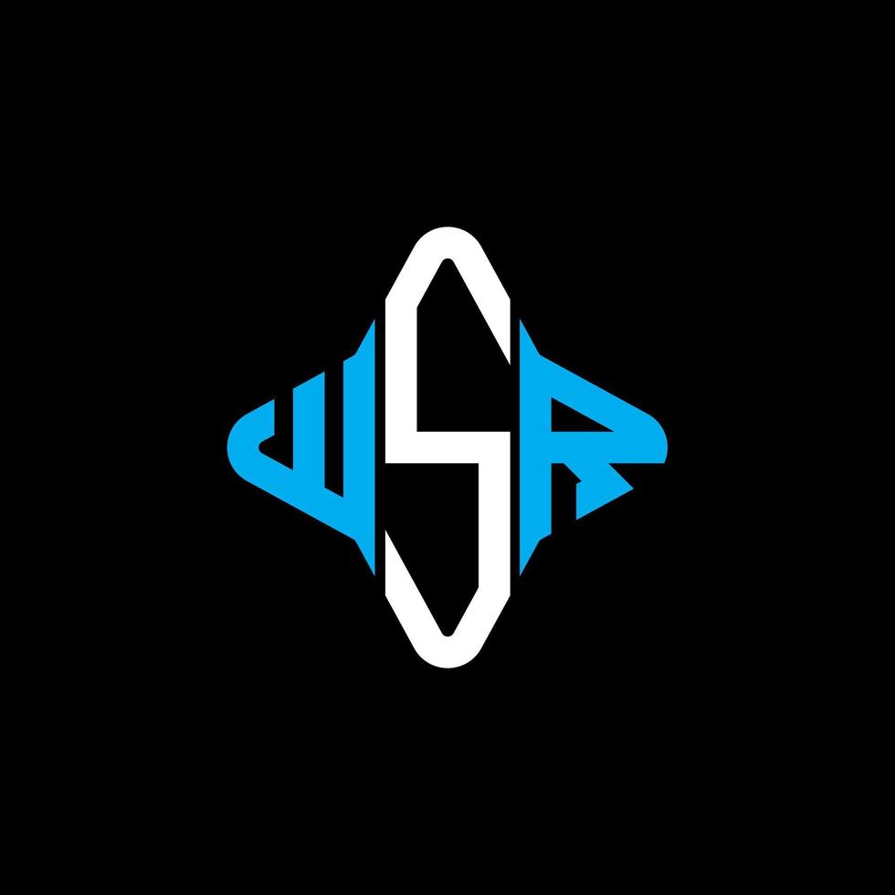 wsr lettera logo design creativo con grafica vettoriale