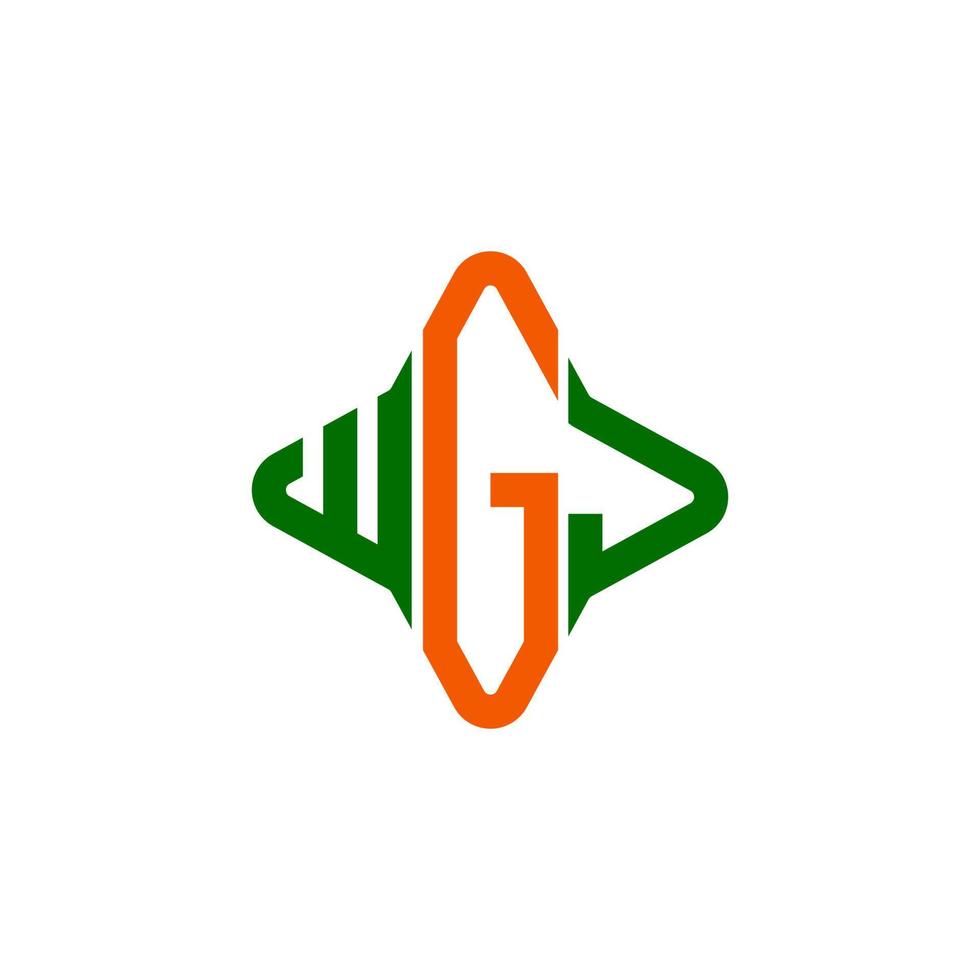 wgj lettera logo design creativo con grafica vettoriale
