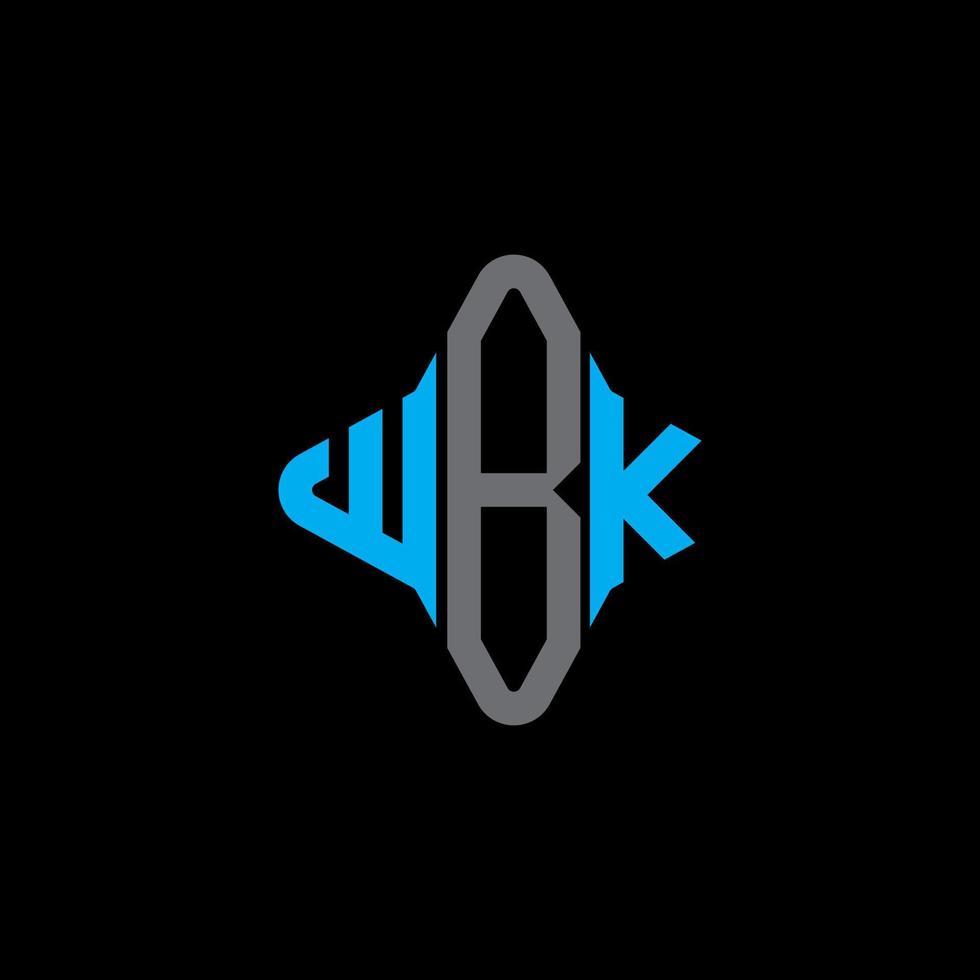 wbk lettera logo design creativo con grafica vettoriale