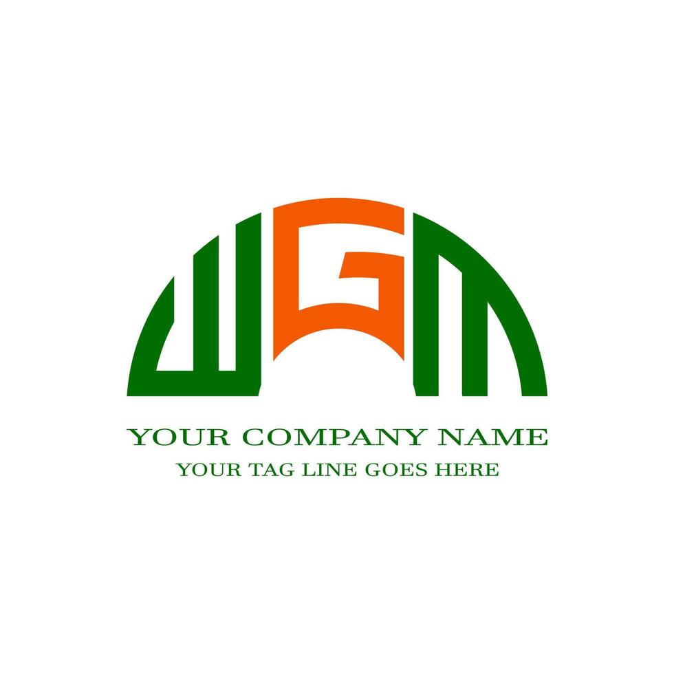 wgm lettera logo design creativo con grafica vettoriale