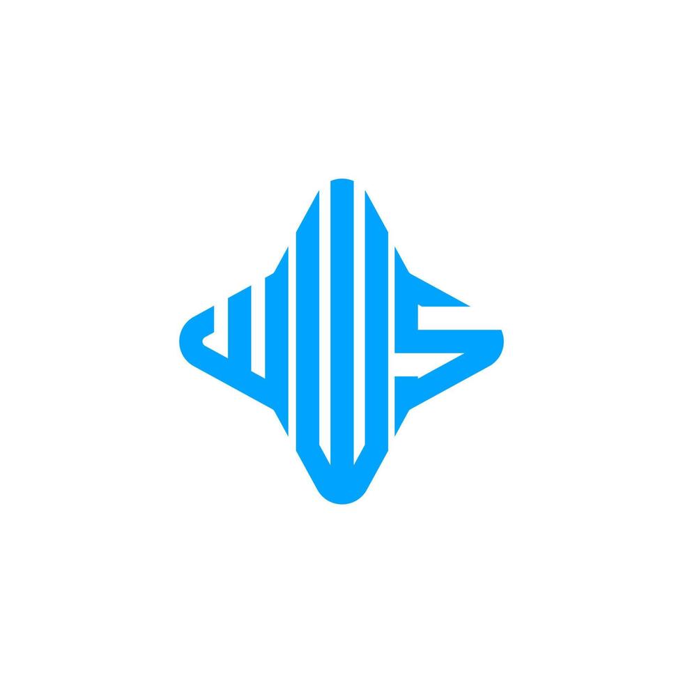 wws lettera logo design creativo con grafica vettoriale