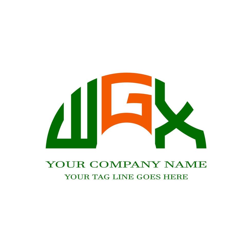 logo lettera wgx design creativo con grafica vettoriale