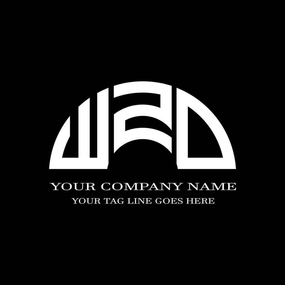 wzd lettera logo design creativo con grafica vettoriale