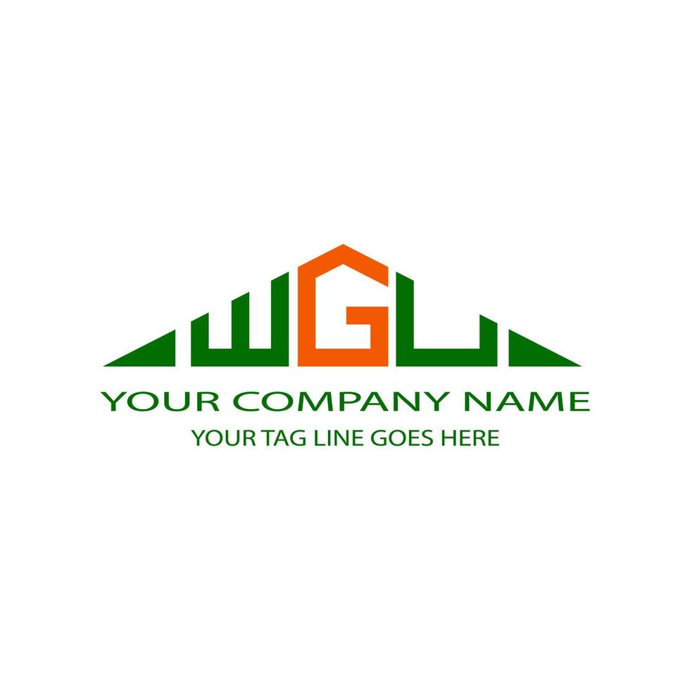 wgu lettera logo design creativo con grafica vettoriale