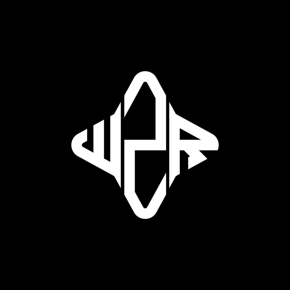 wzr lettera logo design creativo con grafica vettoriale