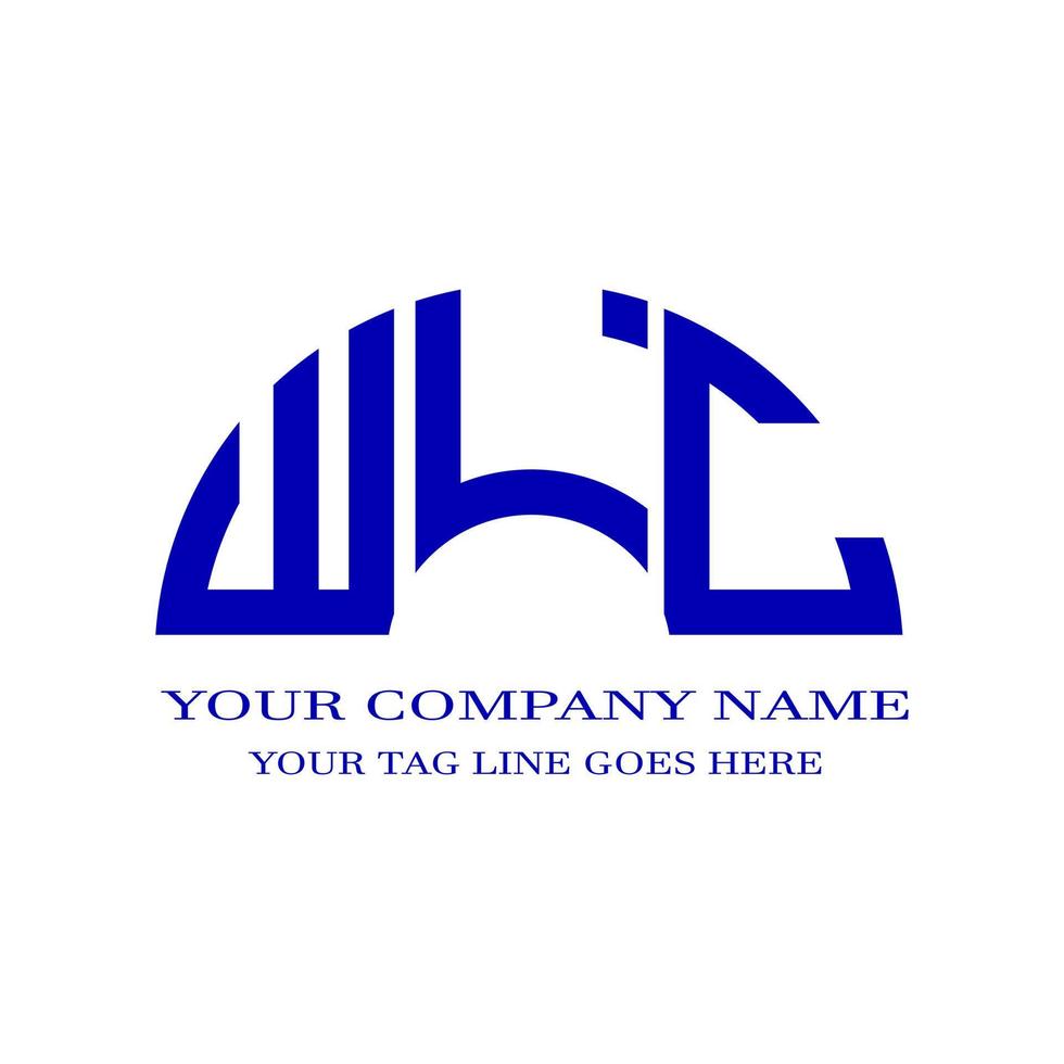 wlc lettera logo design creativo con grafica vettoriale