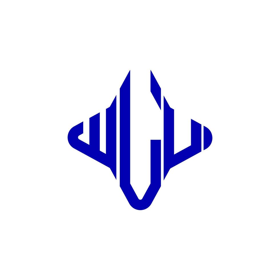 wlu lettera logo design creativo con grafica vettoriale