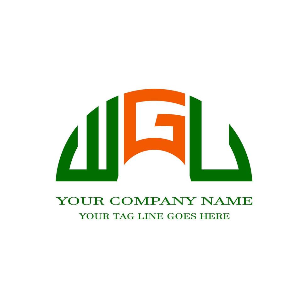 wgu lettera logo design creativo con grafica vettoriale