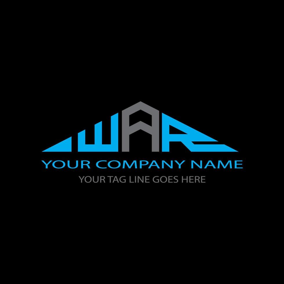 design creativo logo lettera di guerra con grafica vettoriale