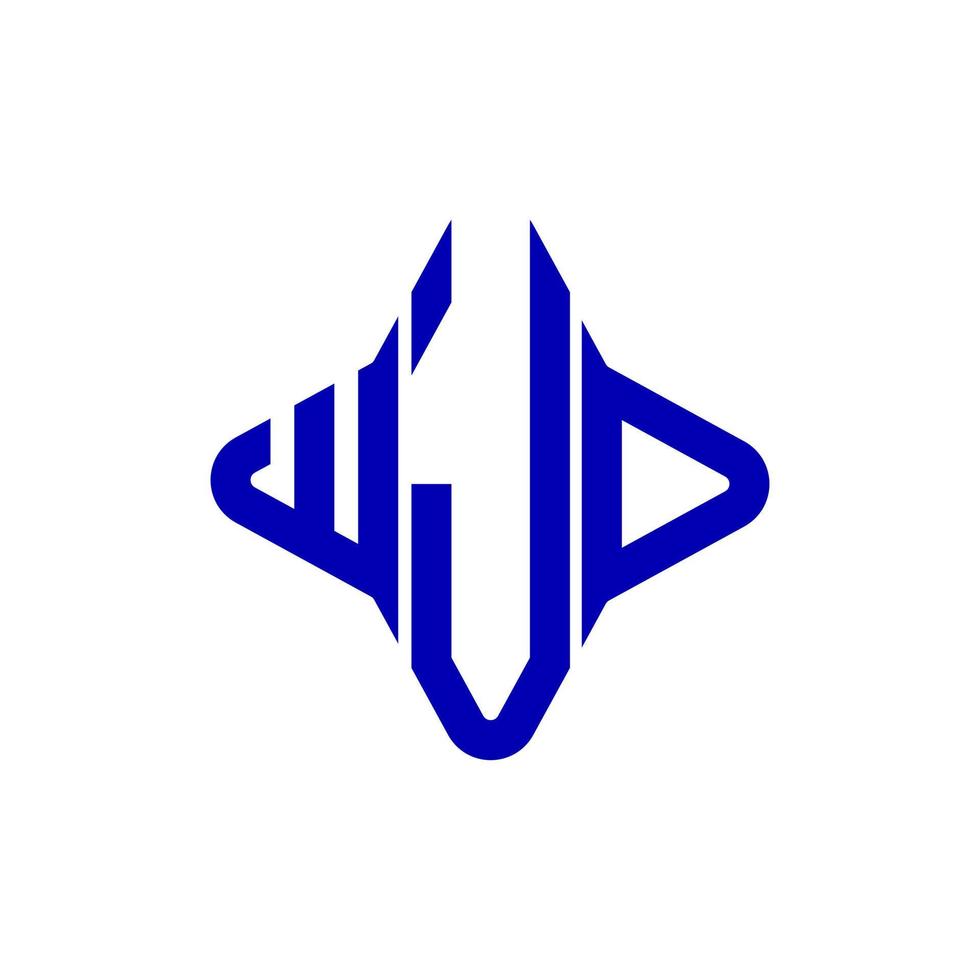 wjd lettera logo design creativo con grafica vettoriale