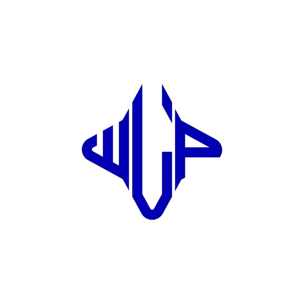 wlp lettera logo design creativo con grafica vettoriale