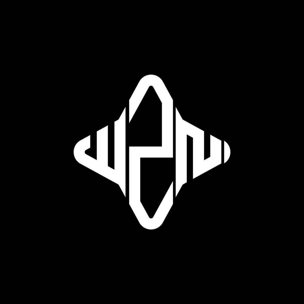 wzn lettera logo design creativo con grafica vettoriale