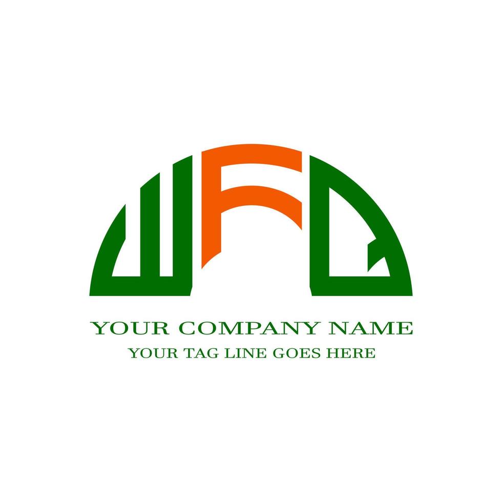 wfq lettera logo design creativo con grafica vettoriale