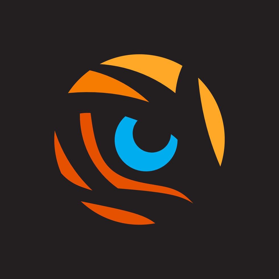 vettore di progettazione del logo dell'occhio di tigre. arte colorata con sfondo morbido. illustrazione grafica astratta.