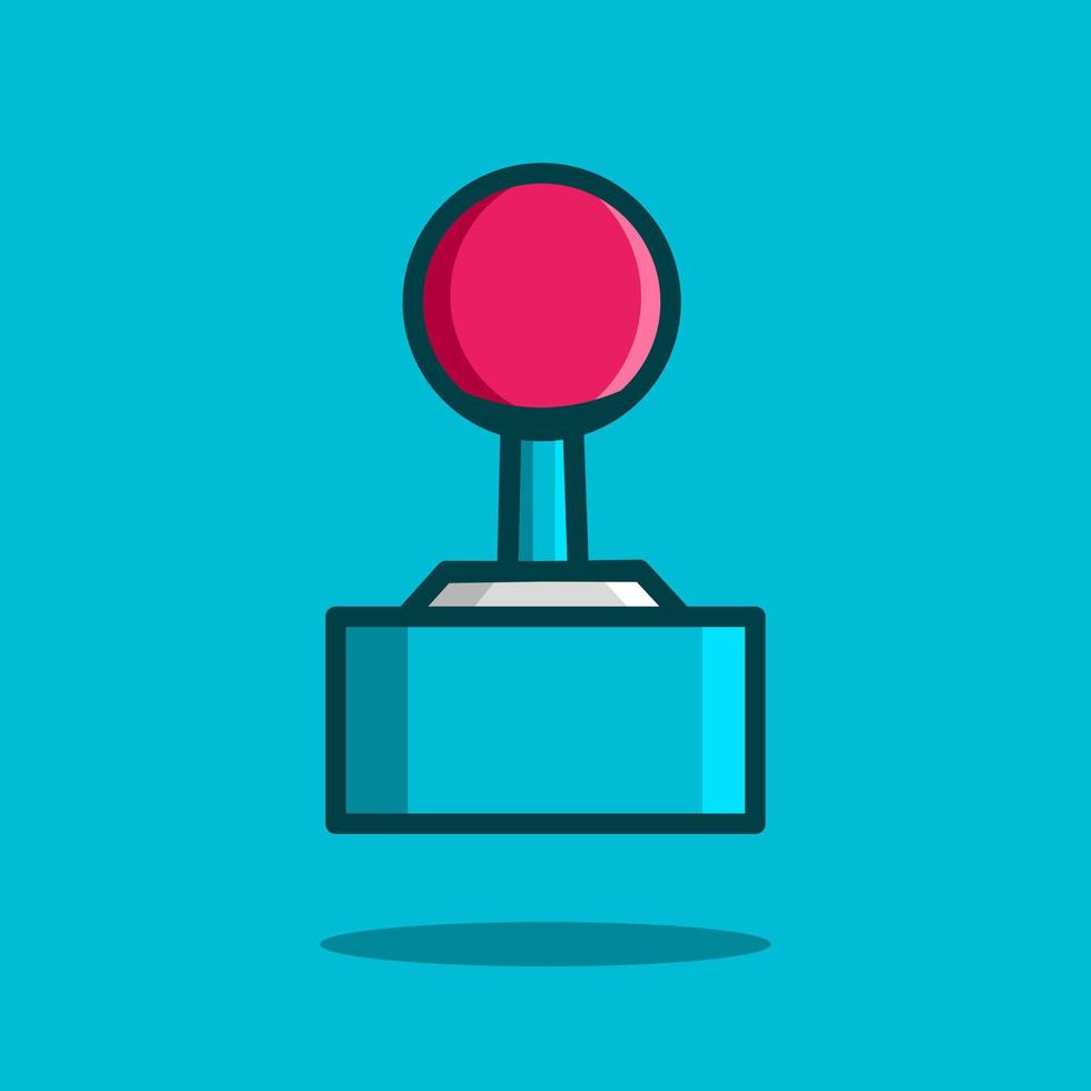 joystick console di gioco design piatto vettoriale. logo colorato con sfondo morbido. illustrazione grafica astratta. vettore