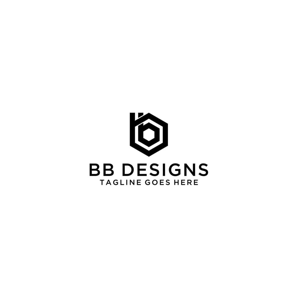 elegante simbolo di lettera minimale. design del logo della lettera bb. illustrazione vettoriale. vettore