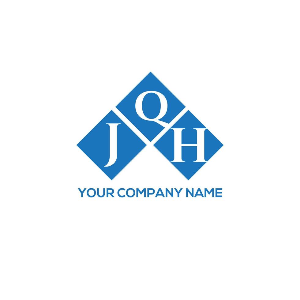 jqh lettera logo design su sfondo bianco. jqh creative iniziali lettera logo concept. disegno della lettera jqh. vettore