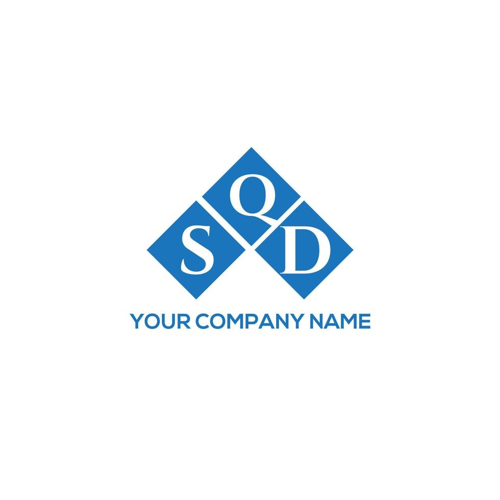 sqd creative iniziali lettera logo concept. design della lettera sqd. design del logo della lettera sqd su sfondo bianco. sqd creative iniziali lettera logo concept. disegno della lettera sqd. vettore