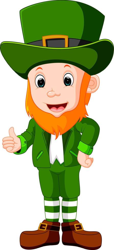 illustrazione del leprechaun divertente cartone animato vettore