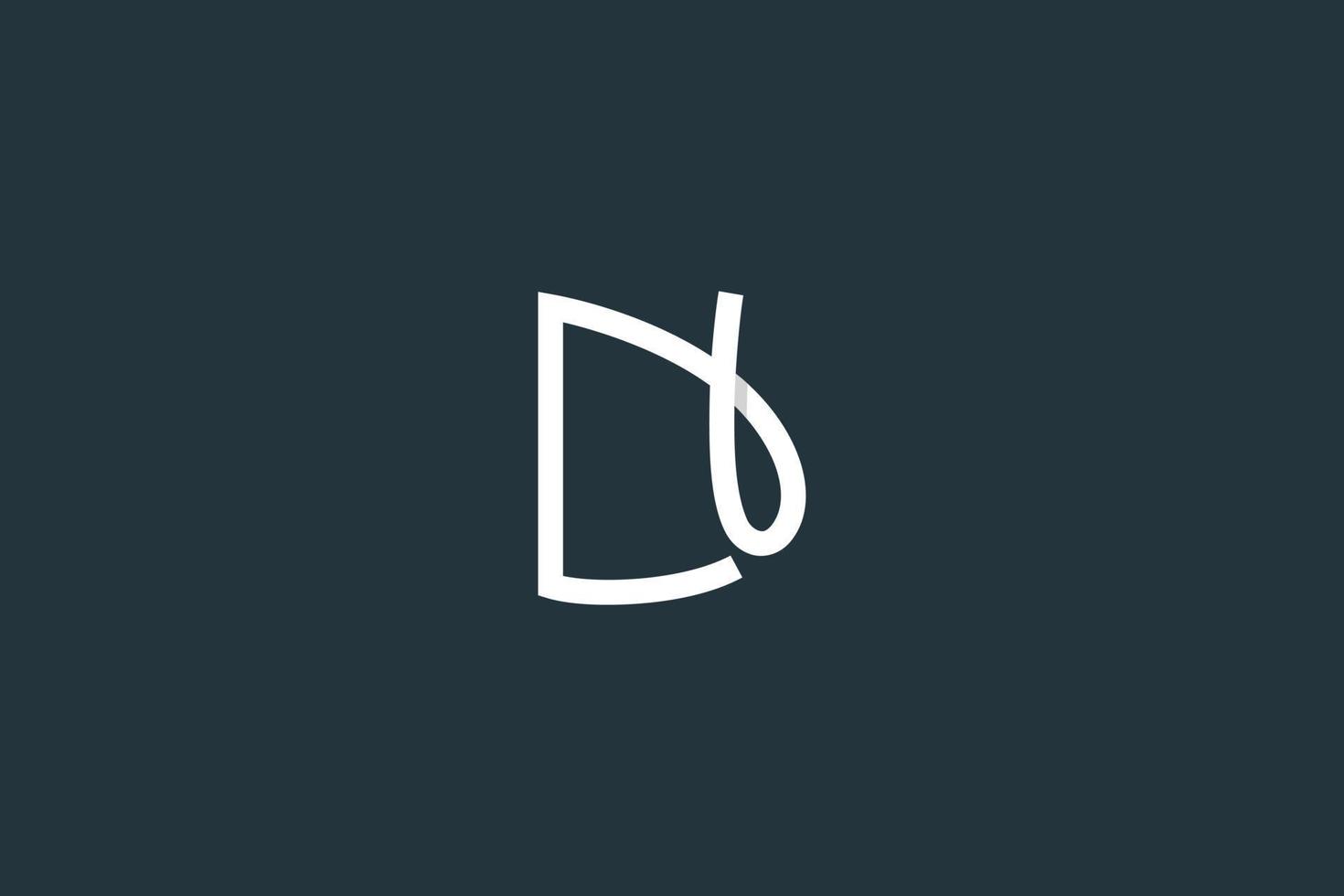lettera iniziale dn logo o nd logo design template vettoriale