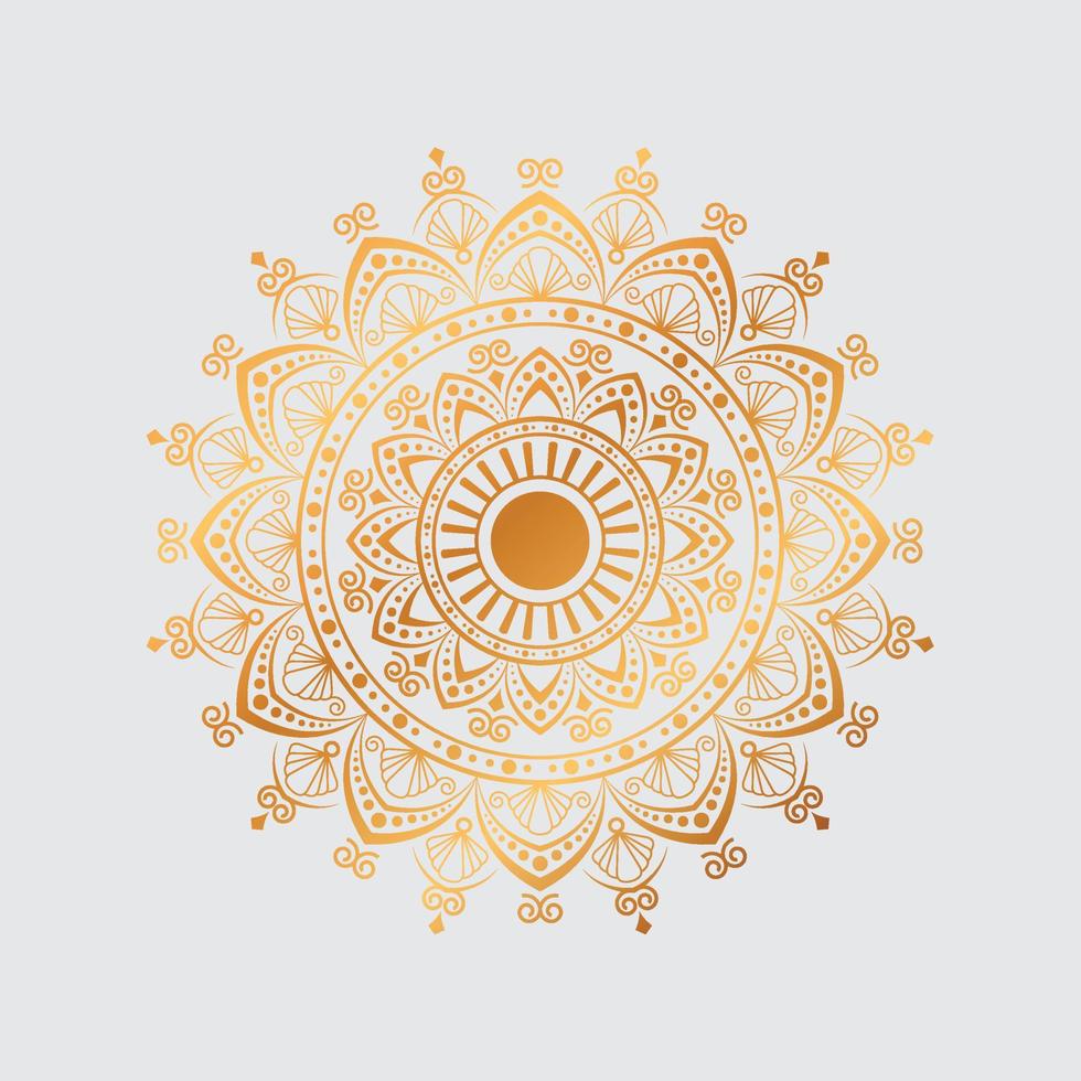 vettore di mandala geometrico decorativo di lusso gratuito per mehndi, ornamento, tatuaggio, arte, islamico, fiore, floreale, disegno