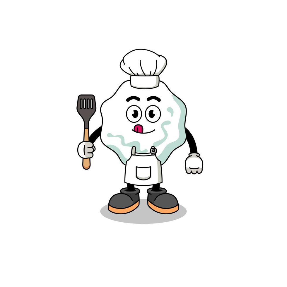 illustrazione della mascotte dello chef della gomma da masticare vettore