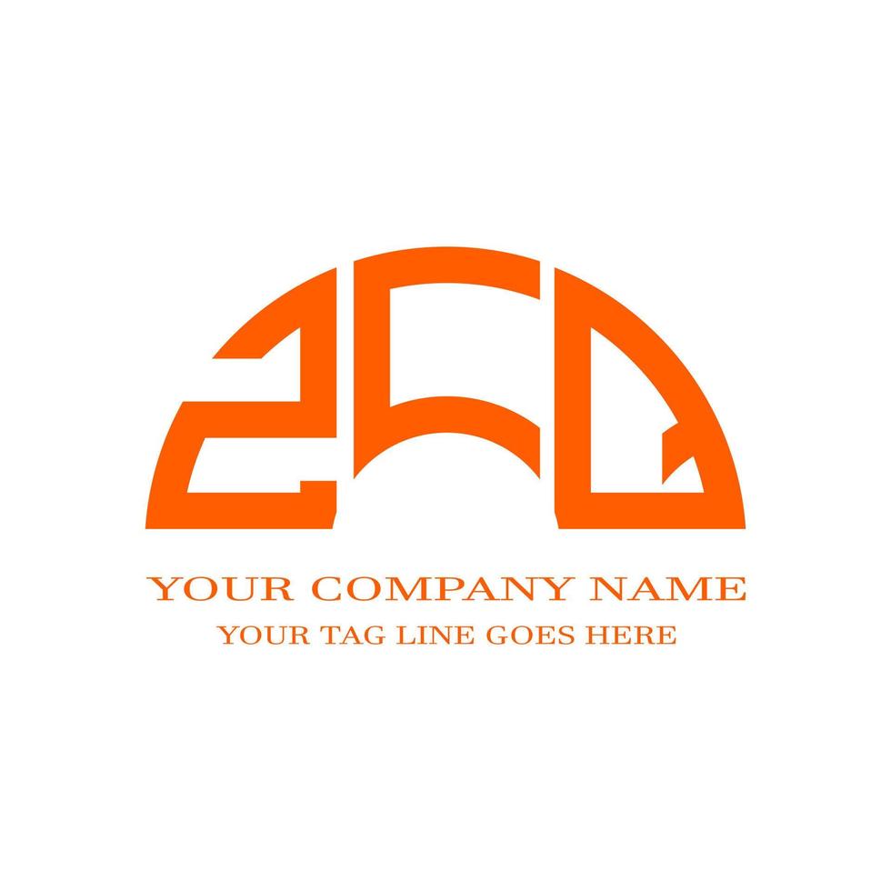 zcq lettera logo design creativo con grafica vettoriale