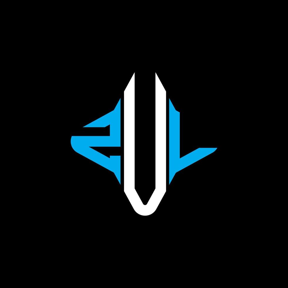 zul lettera logo design creativo con grafica vettoriale