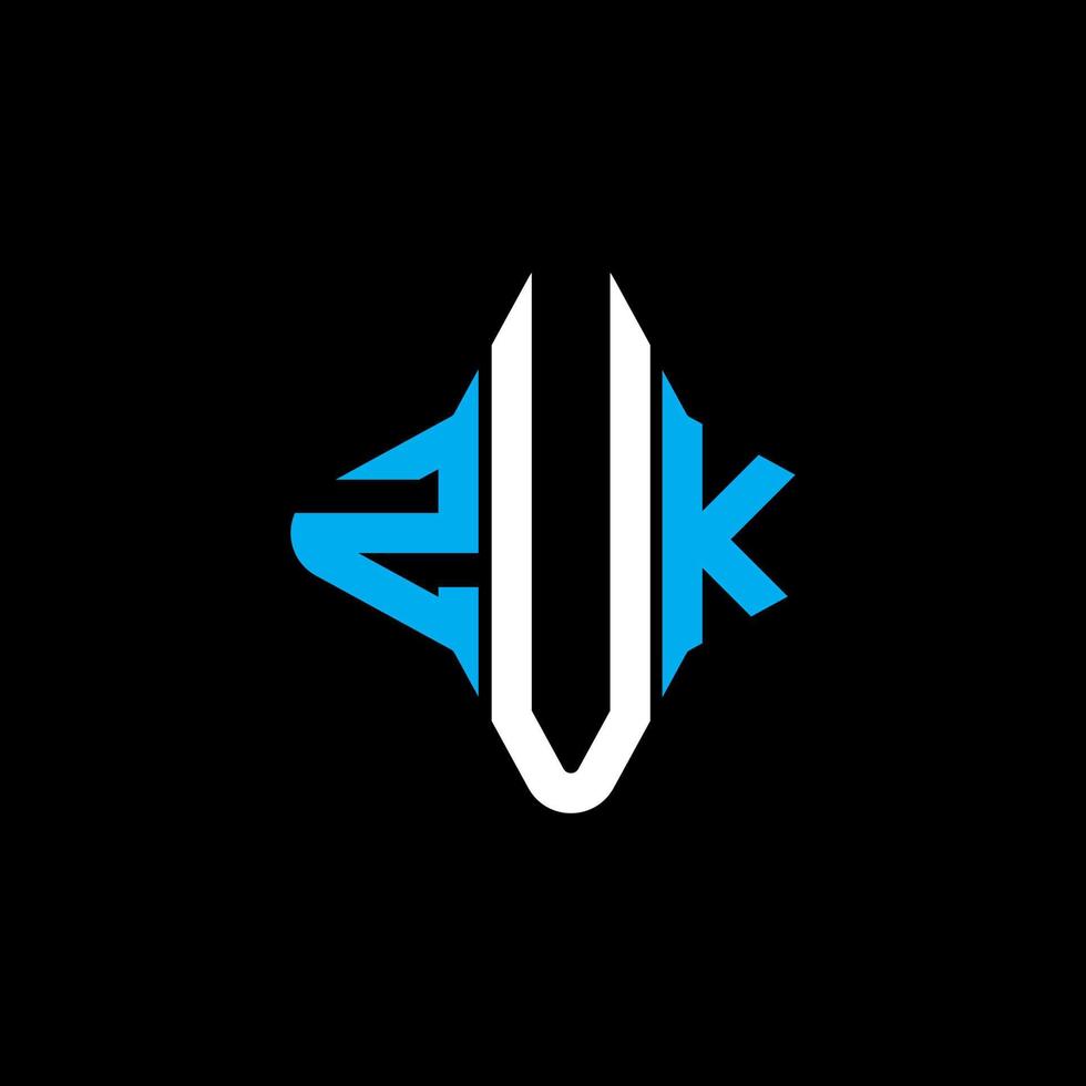 zuk lettera logo design creativo con grafica vettoriale