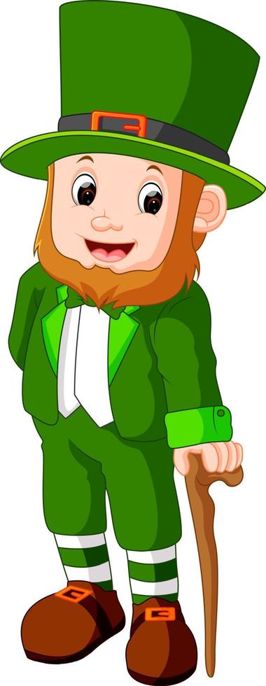 illustrazione del leprechaun divertente cartone animato vettore