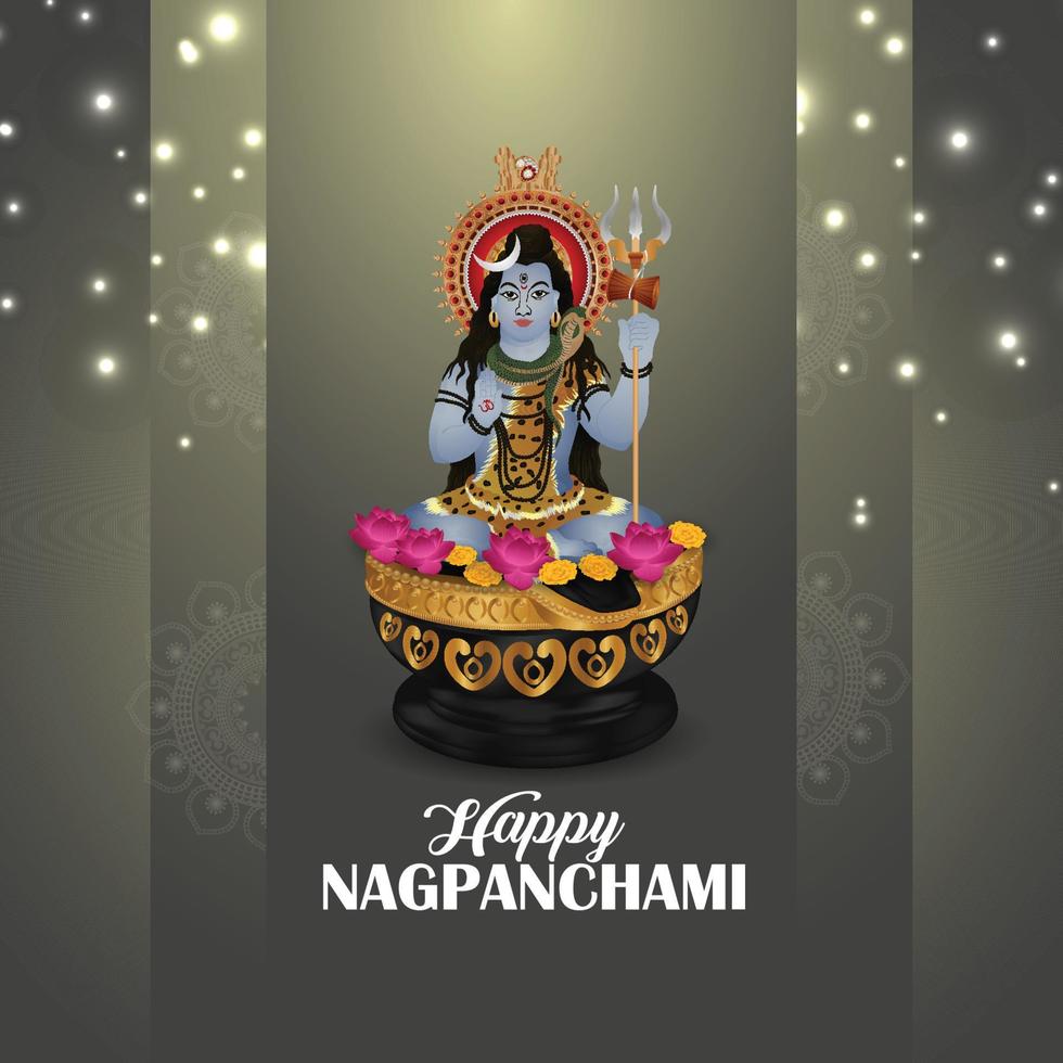 felice design del festival indiano di nagpanchami vettore