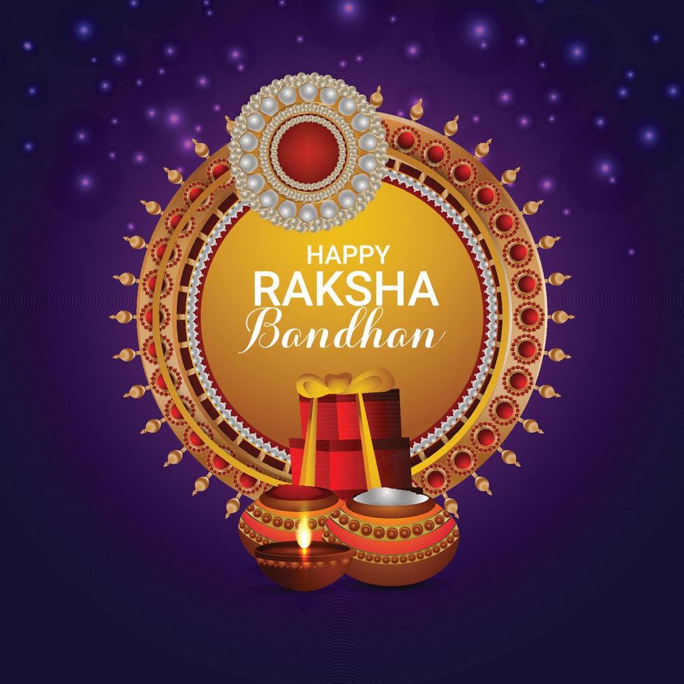 felice raksha bandhan celebrazione sullo sfondo vettore