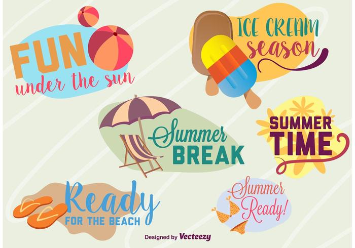 Summer Time Beach Grafica vettore