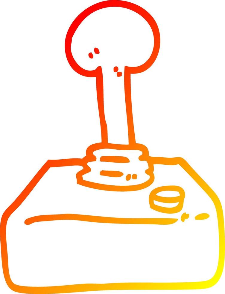 joystick per cartoni animati con disegno a linea a gradiente caldo vettore