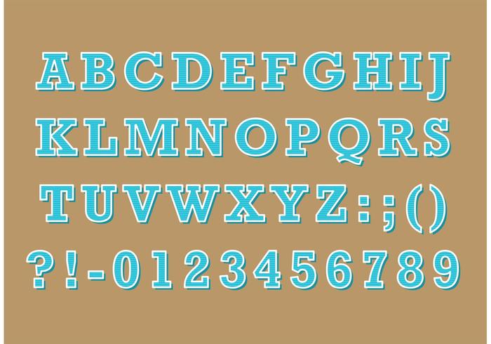 Serif Retro Type Vector