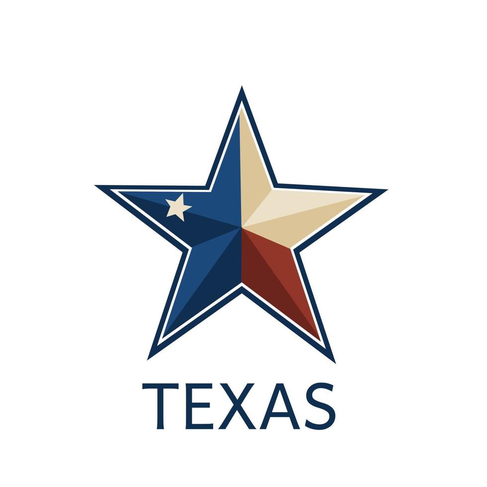illustrazione vettoriale del design stella del texas perfetto per la stampa, ecc.