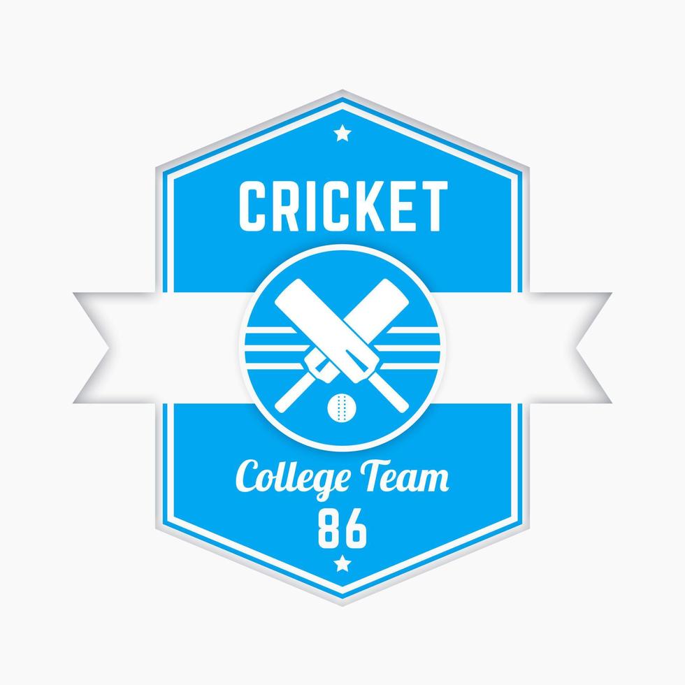 logo della squadra di cricket, distintivo, emblema, illustrazione vettoriale