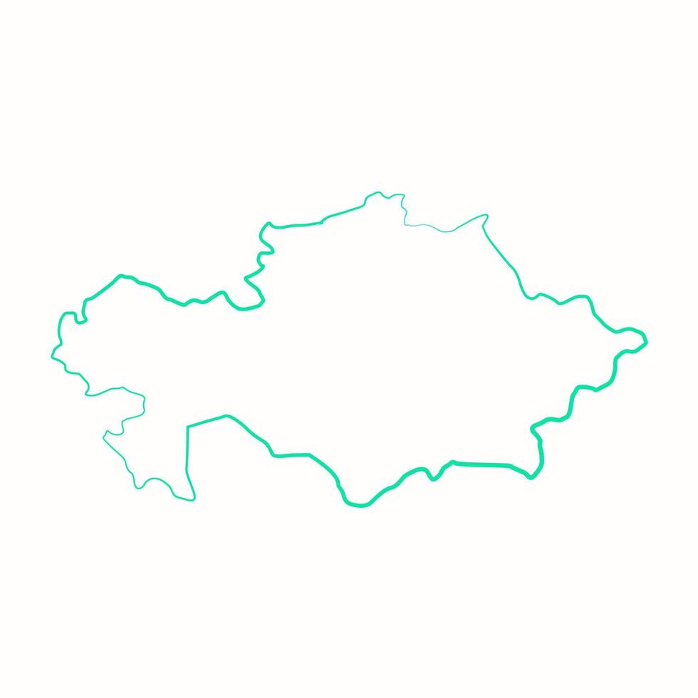 mappa illustrata del kazakistan vettore