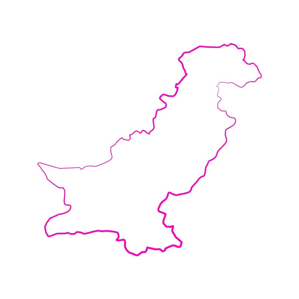 mappa del pakistan illustrata vettore