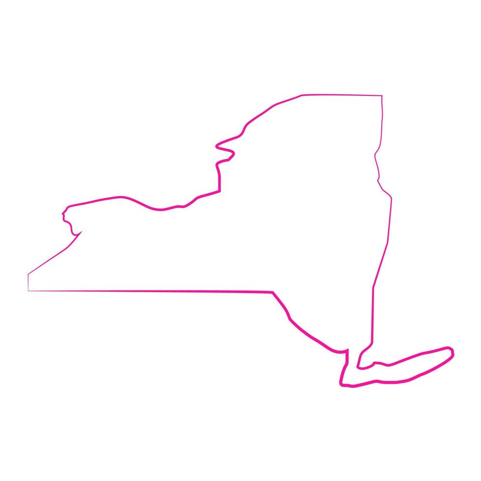 mappa di new york illustrata vettore