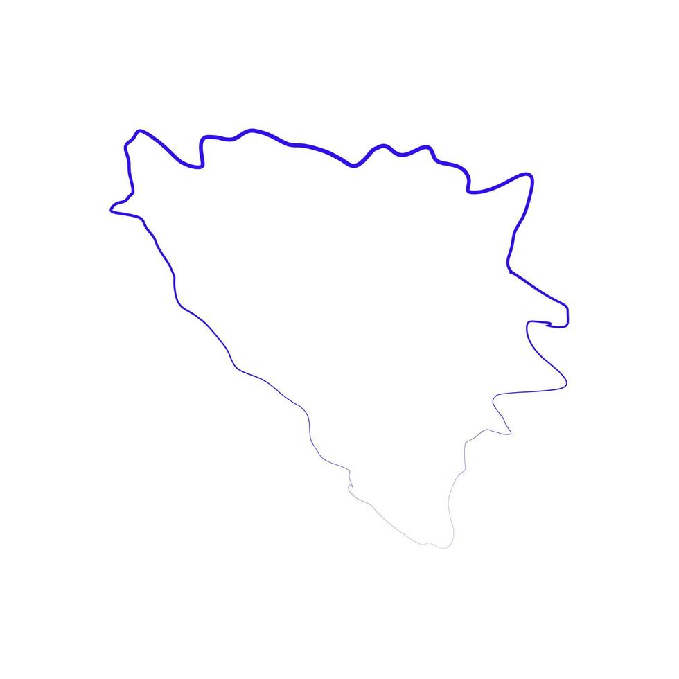 mappa bosnia illustrata vettore