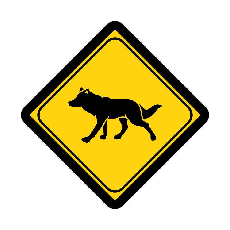 segno della zona del lupo e simbolo grafico illustrazione vettoriale