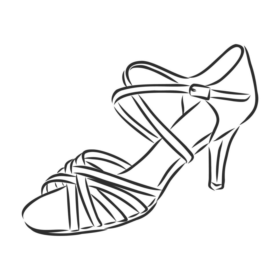 schizzo di vettore di scarpe da donna