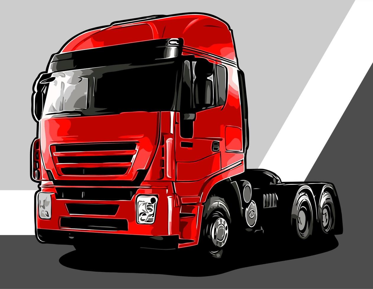 bel camion rosso vettore