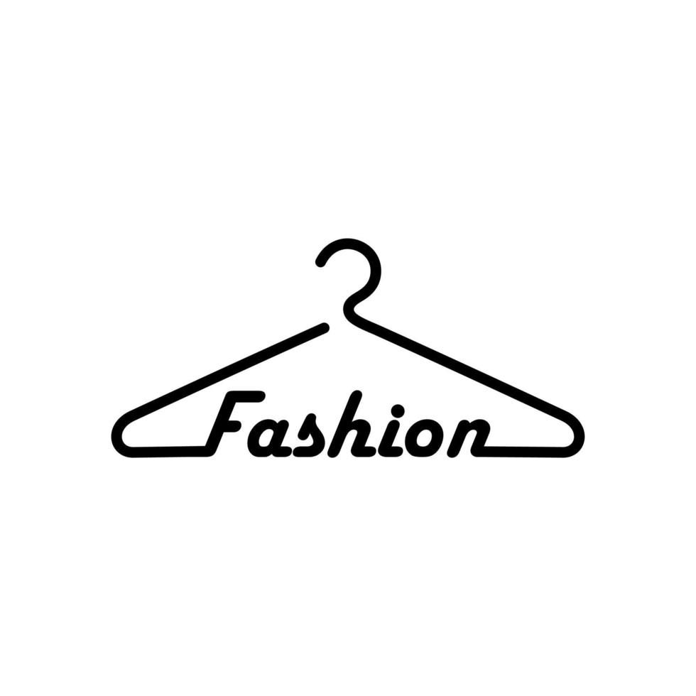 logo di moda appendiabiti vettore