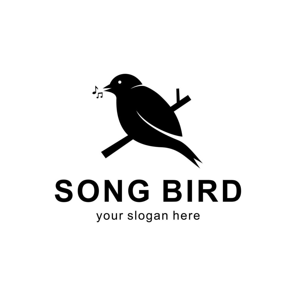 logo dell'uccello canoro vettore