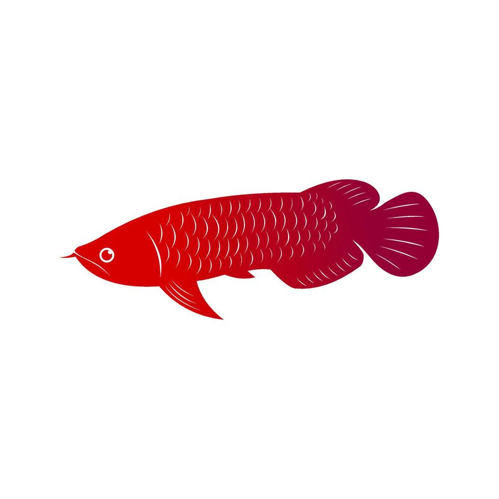 logo di pesce arowana vettore