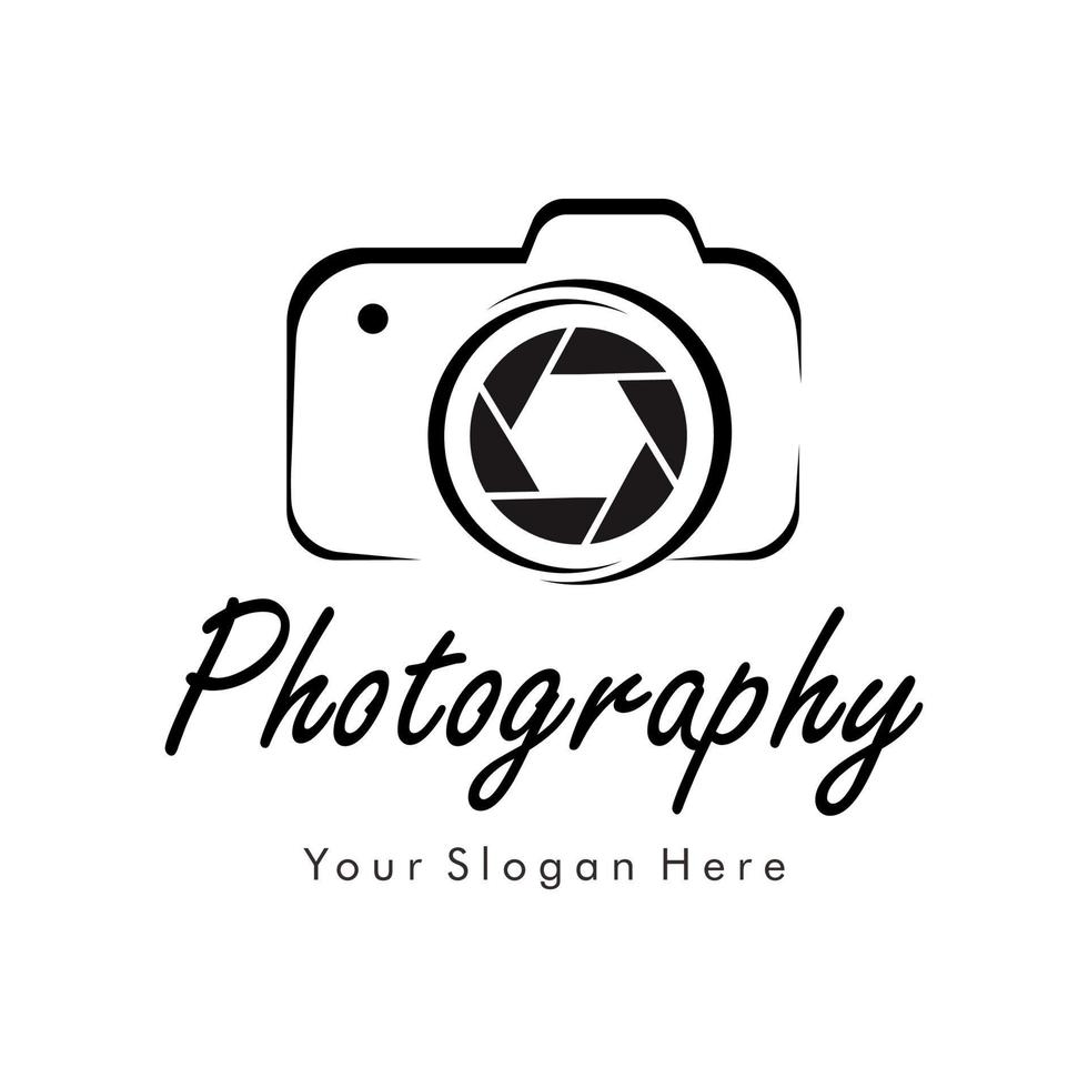 logo della fotografia della fotocamera vettore