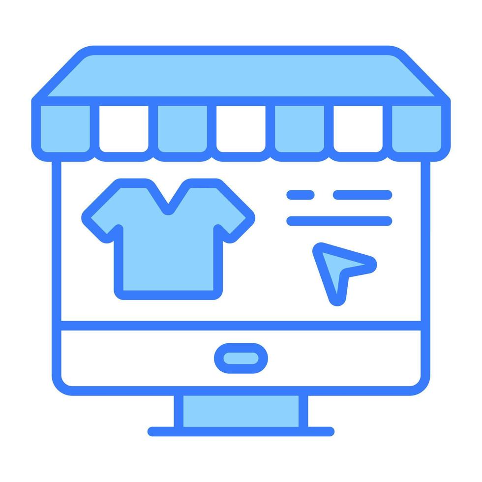 design moderno di concetti del negozio online, illustrazione vettoriale